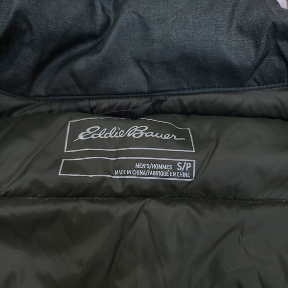 Eddie Bauer Vest Mens Small Green EB 600 Down Puffer Quilted Outdoor Hiking - Picture 7 of 10